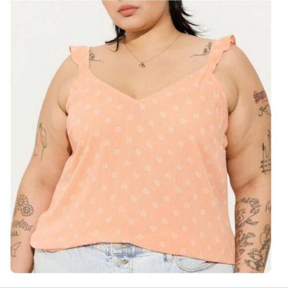 NWT Torrid V-Neck Ruffle Strap Tank - Picture 1 of 5